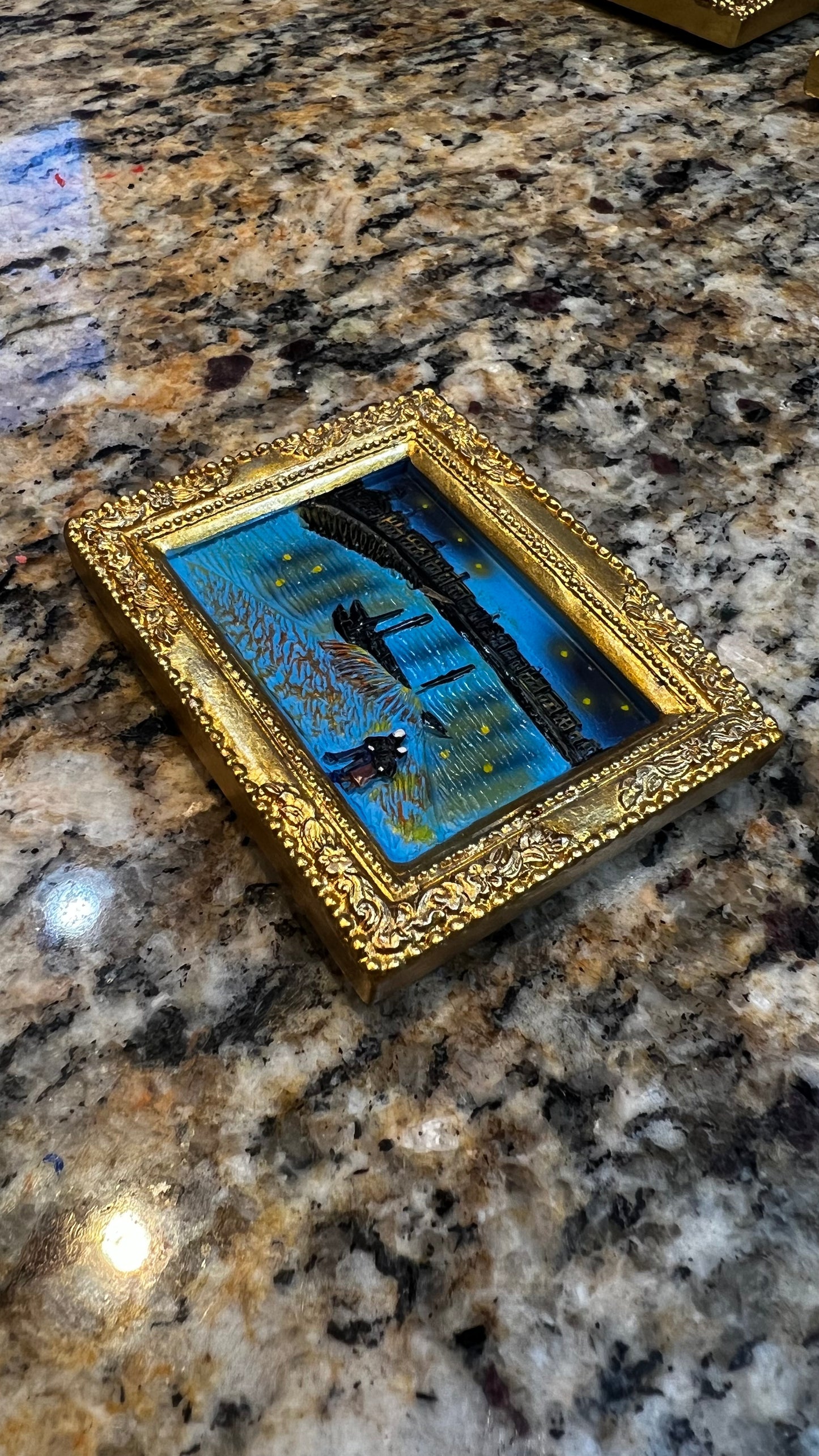 Starry Night Over The Rhone Miniature Magnet