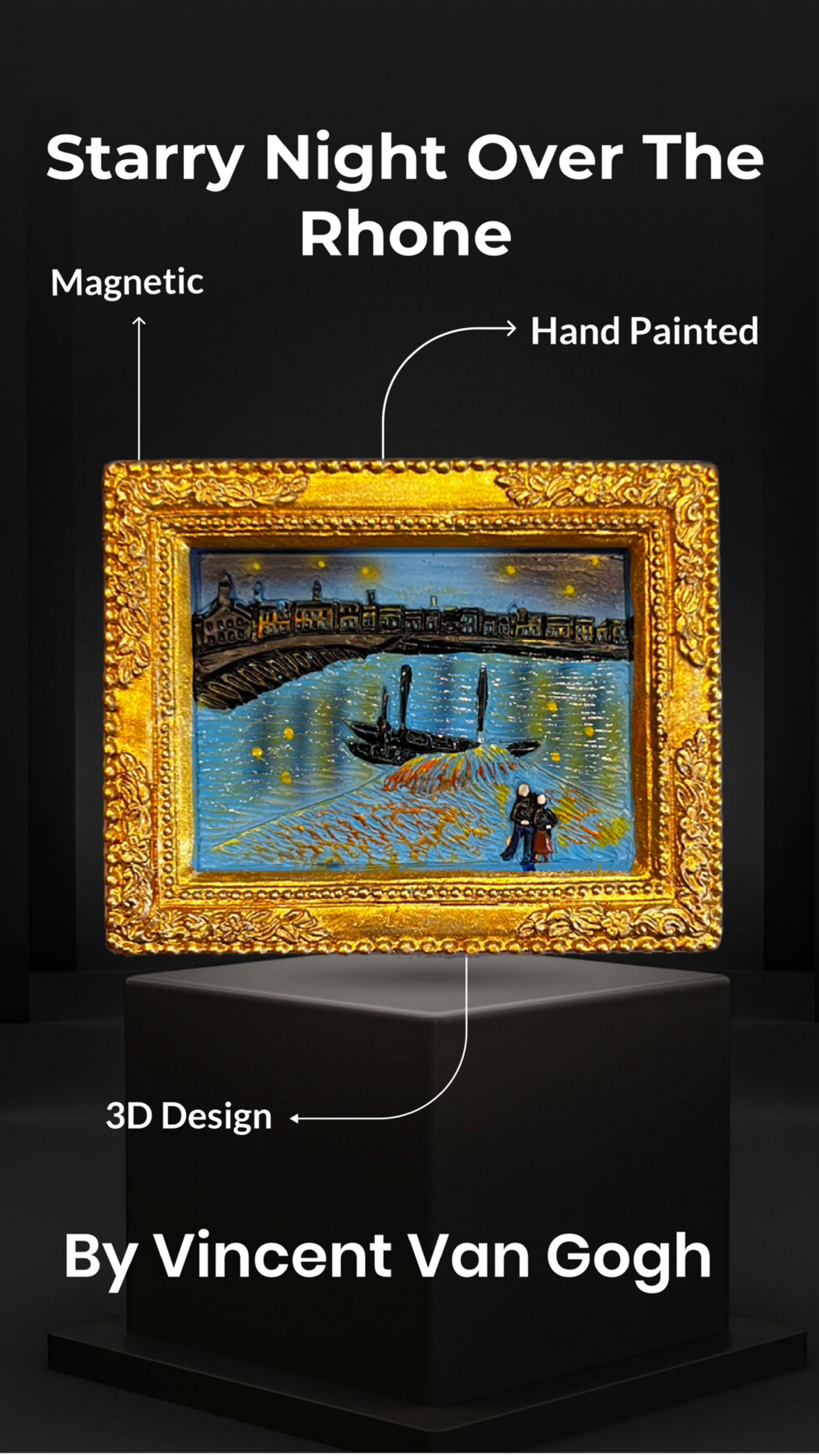 Starry Night Over The Rhone Miniature Magnet