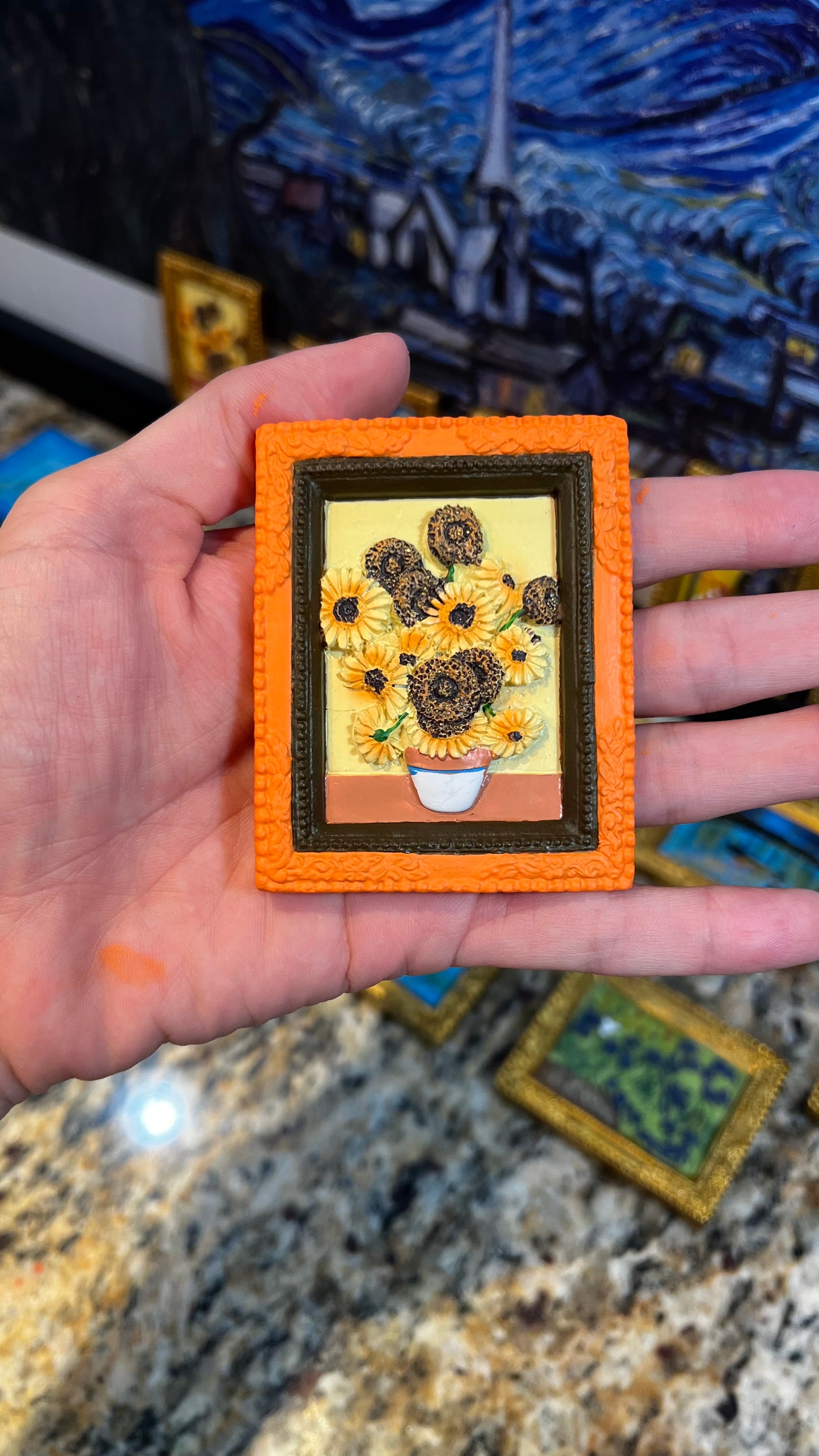 Van Gough Sunflowers Miniature Magnet