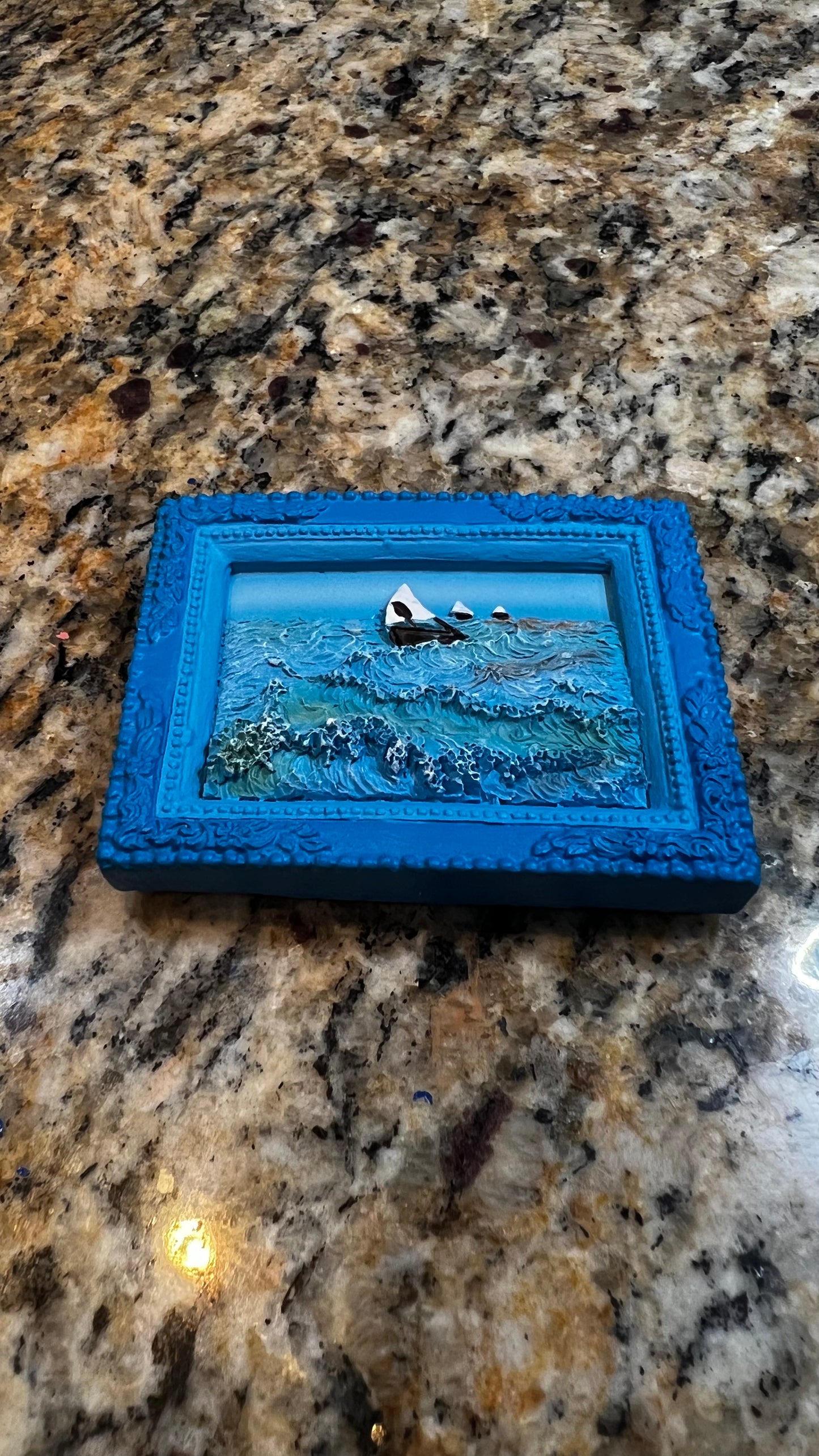 Seascape near Les Saintes-Maries-de-la-Mer Miniature Magnet