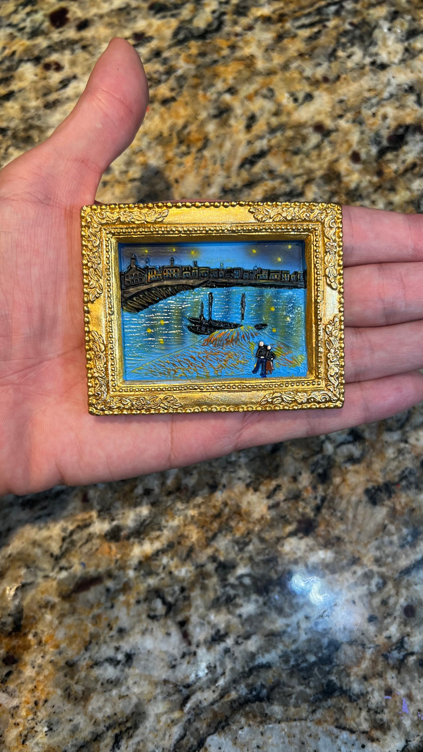 Starry Night Over The Rhone Miniature Magnet